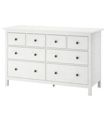 دراور هشت کشو چوبی ایکیا مدل HEMNES رنگ سفید