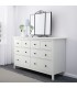 دراور هشت کشو چوبی ایکیا مدل HEMNES رنگ سفید