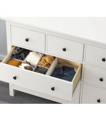 دراور هشت کشو چوبی ایکیا مدل HEMNES رنگ سفید