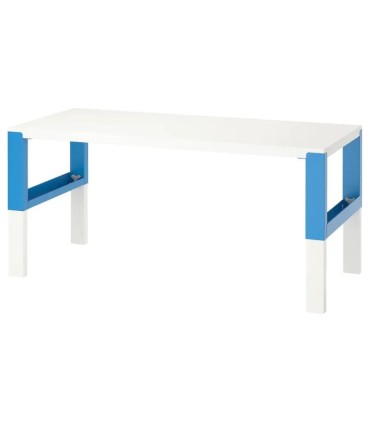 میز تحریر نوجوان ایکیا مدل PAHL رنگ سفید آبی 58×128 سانتیمتر