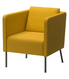 صندلی راحتی ایکیا مدل EKERO روکش پارچه رنگ زرد
