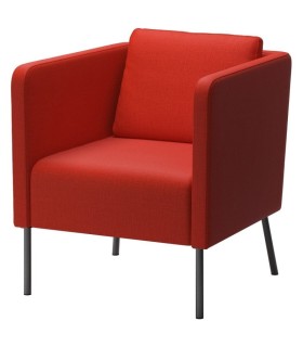 صندلی راحتی ایکیا مدل EKERO روکش پارچه رنگ قرمز