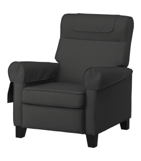 صندلی راحتی خوابیده ایکیا مدل MUREN سه حالته روکش پارچه رنگ خاکستری تیره
