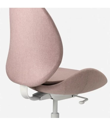 صندلی اداری ایکیا مدل HATTEFJALL بدون دسته رویه پارچه رنگ صورتی