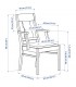 صندلی ناهار خوری دسته دار ایکیا مدل INGATORP رنگ سفید