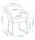 صندلی ناهار خوری دسته دار ایکیا مدل TOSSBERG تمام پارچه